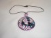 fialový šperk s černými korálky s AB leskem